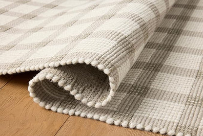 Loloi Magnolia Home by Joanna Gaines Ryder Collection RYD-02 Stone/Ivory 2'-6" x 7'-6" Runner Rug