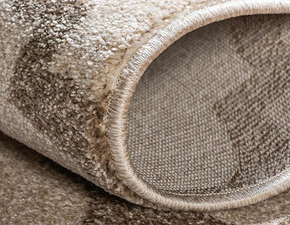 Rugs.com Lattice Collection Rug – 20 Ft Runner Beige Medium Rug Perfect for Hallways, Entryways