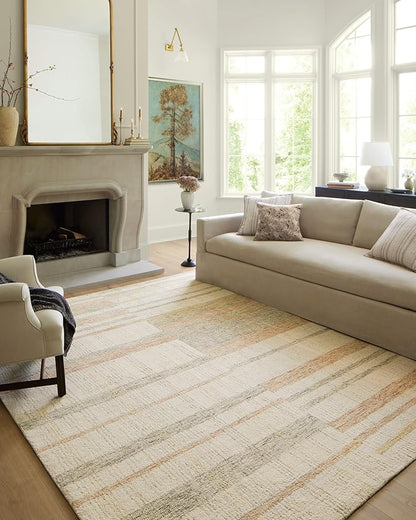 Loloi Chris Loves Julia Chris Collection CHR-04 Natural/Multi 2'-6" x 7'-6", .50" Pile Height, Runner Rug