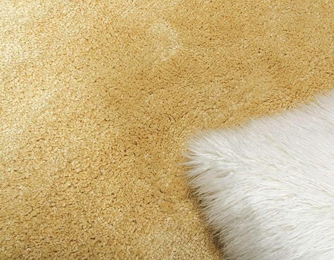 Unique Loom Solo Collection Area Rug - Calabasas (7' 10" Round, Yellow)