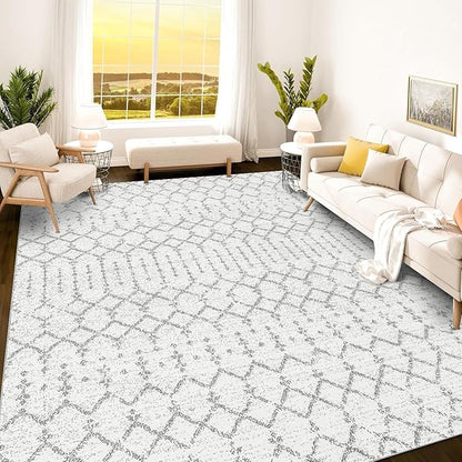 Istana 8x10 Area Rug - Grey 8x10 Rugs for Living Room - Foldable Rugs for Bedroom - Stain Resistant Washable Rug - Eco-Friendly Area Rugs - Easy to Clean Living Room Rug
