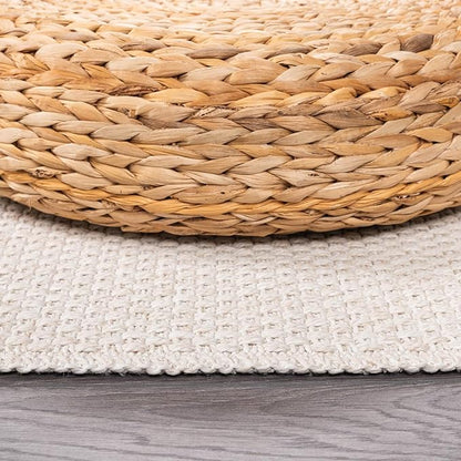CAMILSON Easy Jute Rug 6x9, Indoor Outdoor Off-White Farmhouse Area Rugs for Living Room Patio and Kitchen Rug, Solid Woven Design, Easy-Cleaning, Washable Outside Carpet Alfombras (6 x 9)