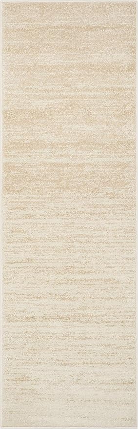 SAFAVIEH Adirondack Collection Runner Rug - 2'6" x 20', Champagne & Cream, Modern Ombre Design, Non Shedding & Easy to Clean, Ideal for Hallway, Foyer, Kitchen, Entryway, Bedroom (ADR113W)