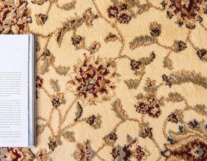 Unique Loom Voyage Collection Traditional Oriental Classic Intricate Design Area Rug (2' 7 x 10' 0 Runner, Ivory/Gold)