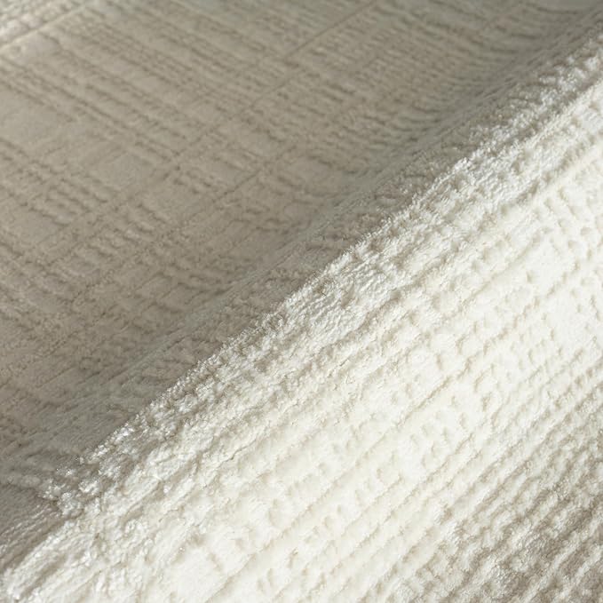Abani Cream Area Rug - Living Room & Bedroom - Textured Weave Design - Indoor Use - Easy to Clean, Stain Resistant, Non-Shedding - Neutral Collection (8'11" x 12')