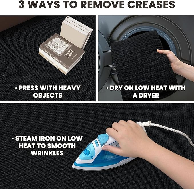 EARTHALL Runner Rug 3x20 Ft Washable Runners for Hallways Extra Long Woven Non Slip Entryway Runner Braided Kitchen Runner Indoor Outdoor Carpet Runners for Hotels, Officel, Stair, Black