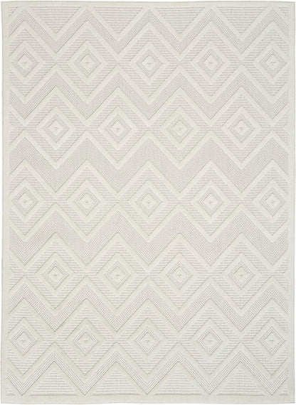 Nourison Home Versatile Ivory White 6' x 9' Area Rug - Easy Clean, Non Shedding, Bed Room, Living Room, Dining Room, Kitchen (6' x 9')