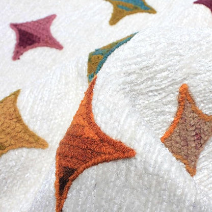 Alfa Rich 4x6 Moroccan White Area Rugs for Living Room Bedroom Decor Washable Cotton Pet Friendly