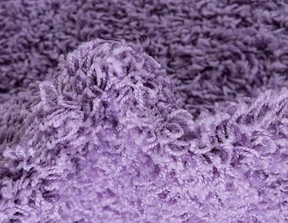 Unique Loom Solid Shag Collection Area Rug (9' x 12' 2" Rectangle Lilac)