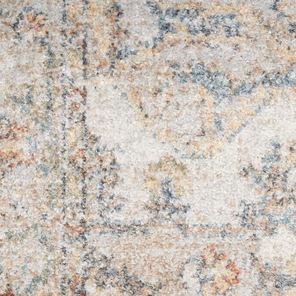Nourison Home Astra Machine Washable Grey Multicolor 2' x 6' Area Rug - Easy Clean, Non Shedding, Bed Room, Living Room, Dining Room, Kitchen (6' Runner)