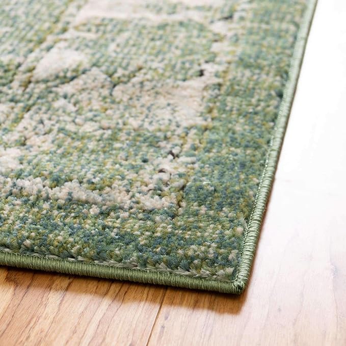 Unique Loom Isabella Collection Area Rug - Adjani (3' 3" x 5' 3" Rectangle, Green/ Ivory)