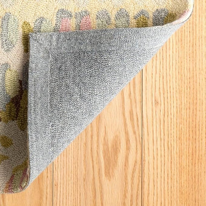 Dash and Albert Paint Chip Wool Area Rug - 2.5' x 8' Runner Pastel Graphic Hand Micro Hooked Accent Rug - Durable, High Traffic Hallway, Living Room, Stairs