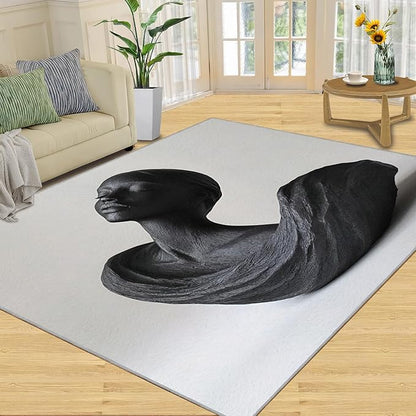 2x4 Sculpture Art Runner Rug for Hallway - 3D Portrait Kitchen Mat, Female Bust Kitchen Runner Rug Soft Non Slip Anti Fatigue for Laundry Room Indoor Hallways