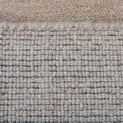 Rugsotic Carpets Hand Knotted Loom Wool ECO-Friendly Area Rugs - 2'8''x10', Runner, Beige Color, Solid Plain Design, High Pile Handmade Anti Skid Area Rugs for Living Room, Bed Room (L00111)
