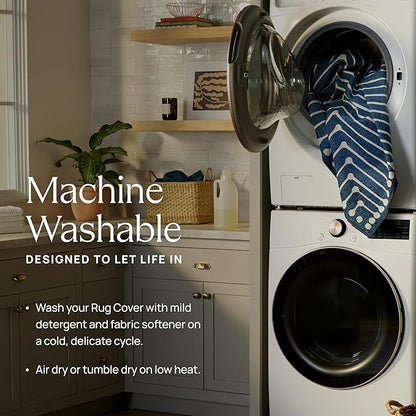 RUGGABLE Washable Vintage Area Rug – Sarrah Sage 6x9, Stain-Resistant, Non-Slip – Medium Machine Washable Rugs for Living Room, Bedroom, Hallway, Entryway & Office–with Standard Pad