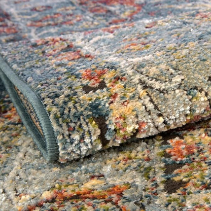 Unique Loom Isabella Collection Area Rug - Rossellini (2' 7" x 10' Runner, Blue/ Beige)