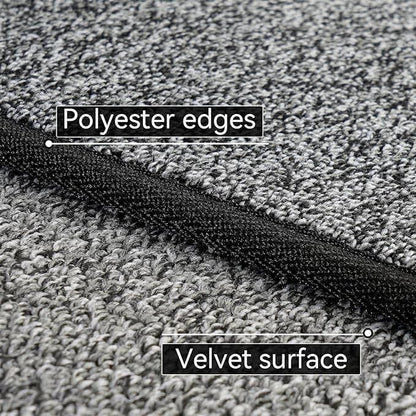 Door mat with Non Slip Rubber Backing, Washable Soft Floor Carpet for Kitchen, Hallway, Entryway Indoor, Bedroom, Laundry, Low Pile Area Rugs, Solid Color with Pointillism Style, 2 * 3 ft Black
