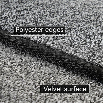 Area Rug with Non Slip Rubber Backing, Washable Soft Floor Carpet for Living Room, Kitchen, Entryway Indoor, Bedroom, Laundry, Low Pile Area Rugs, Solid Color with Pointillism Style, 3 * 5 ft Black