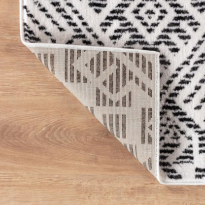 Rugshop Boho Cream Tribal Area Rug 5x7 – Modern Indoor Carpet for Living Room, Bedroom, or Entryway – Non-Shedding, Low Pile Geometric Design 5' x 7'