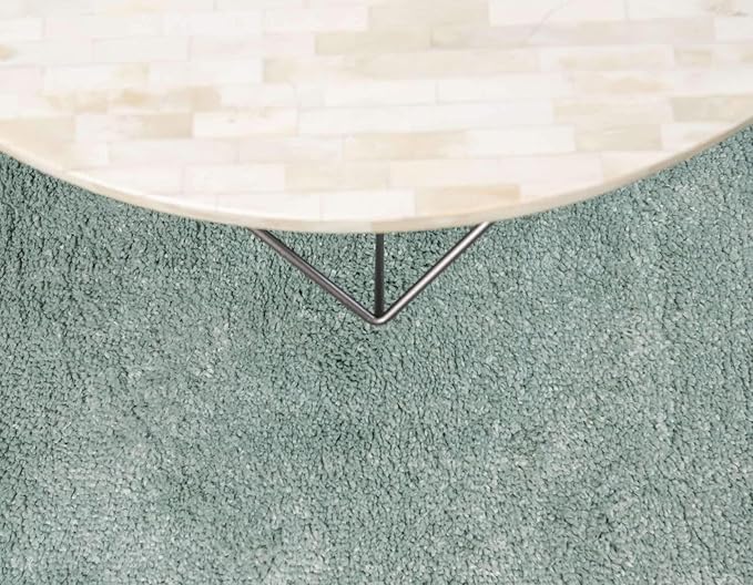 Unique Loom Solo Collection Area Rug - Calabasas (7' 10" x 10' Rectangle, Light Blue)
