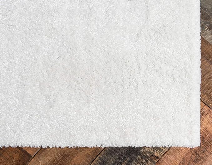 Unique Loom Solo Collection Area Rug - Calabasas (2' 2" x 13' Runner, Snow White)