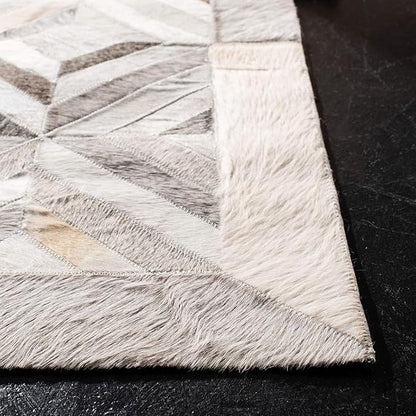 Premium Diamond Patterned Leather Area Rug - 2.5X8 ft - Silver- Luxury Non Slip Floor Accent for Dining Room, Living Room, Entryway, Elegant Collection Indoor Carpet