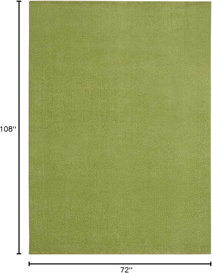 Nourison Home Nourison Essentials Green 6' x 9' Area Rug - Easy Clean, Non Shedding, Bed Room, Living Room, Dining Room, Kitchen (6' x 9')