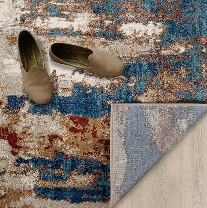 LUXE WEAVERS Lagos Collection Passion 2x7 Abstract Area Rug