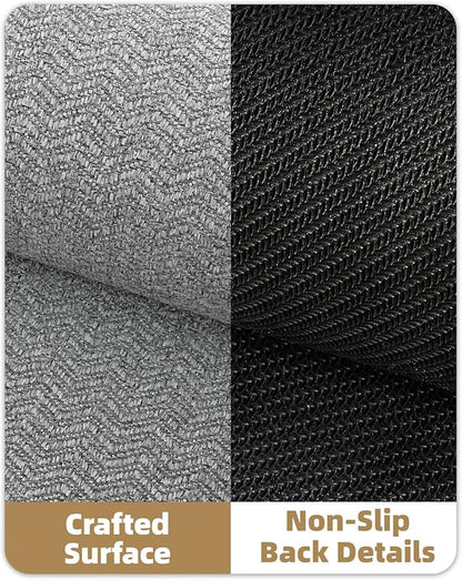 Color&Geometry Thin Indoor Entrance Mats for Home, 24"X36" Indoor Mats for Entryway Non Slip Rubber Backed, Dirt Trapper Door Rugs for Entryway Indoor 2x3 Washable, Grey (Rolled-up NO Creases)