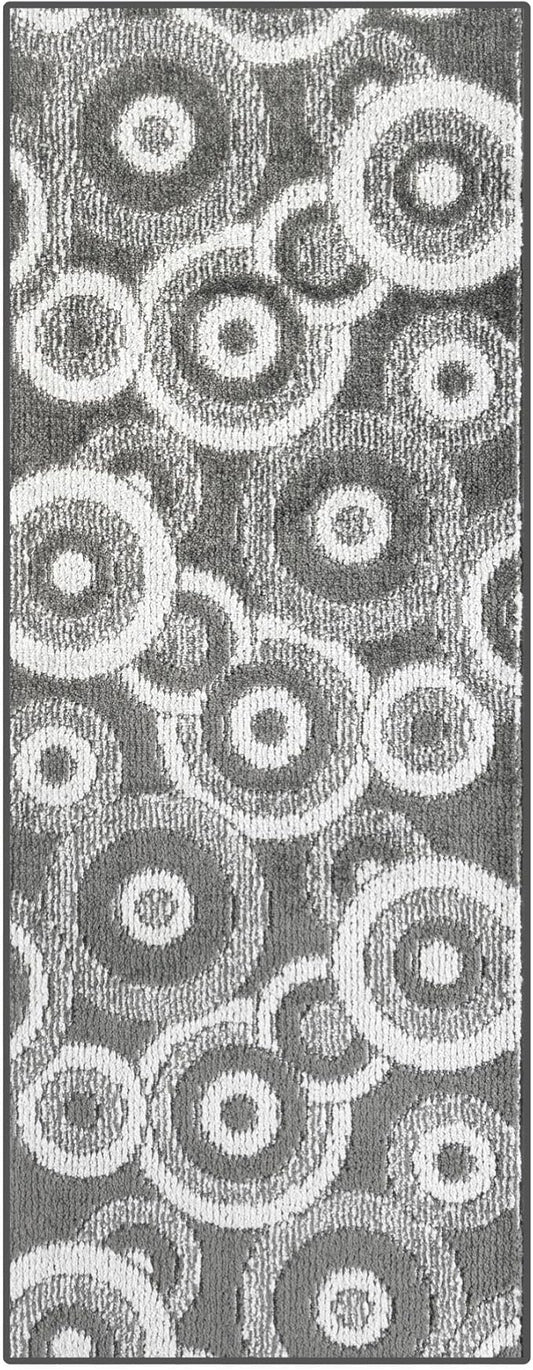 Custom Size Grey Hallway Runner Rug | Cut to Length 2'3" x 12' (Runner) | Non-Slip & Machine Washable | REMNAZ