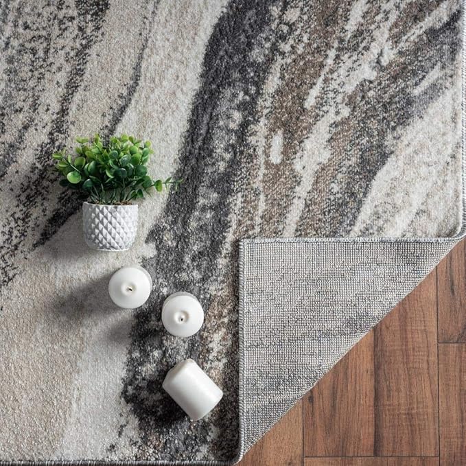 LUXE WEAVERS Lagos Collection 7983 Grey 2x3 Art Deco Area Rug