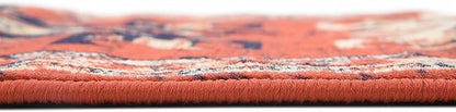 Unique Loom Taftan Collection Border Geometric Tribal Inspired Design Area Rug (2' 2 x 8' 2 Runner, Terracotta/ Ivory)