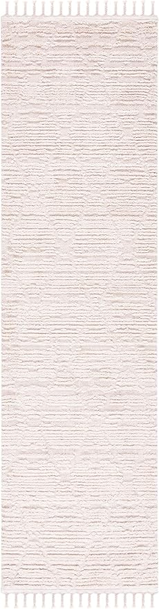 SAFAVIEH Marrakech Collection Runner Rug - 2'2" x 8', Beige, Moroccan Boho Tribal Tassel Design, Non-Shedding & Easy Care, Ideal for High Traffic Areas in Living Room, Bedroom (MRK517C)