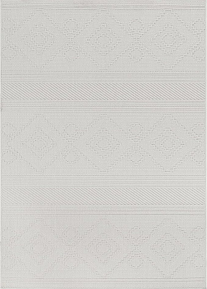 Beverly Rug Micro Loop Area Rug White 8x10 Modern Luxury Soft Boho Geometric Durable Indoor Area Rugs for Living Dining Room Office Stain Resistant Non Shedding Casual Indoor Carpet White 8 x 10