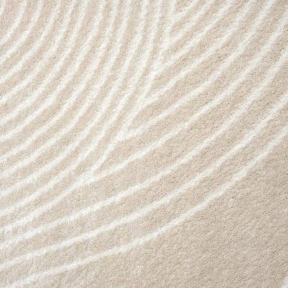 Abani Nuevo Collection Area Rug - Transitional Beige/Cream Design -6'x9' - Easy to Clean - Durable for Kids and Pets - Non-Shedding - Low Pile - Soft Feel - for Living Room, Bedroom & Office