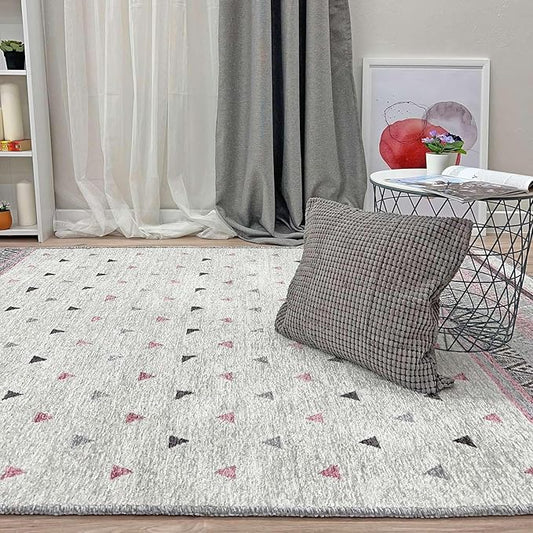 Alfa Rich 3x5 Mauve Gray Off White Washable Area Rugs for Living Room Bedroom Kitchen Decor Runner
