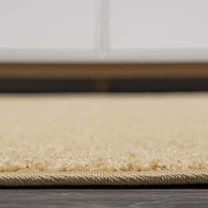 JONATHAN Y Haze Solid Low-Pile Mustard 9x9 Square Indoor Area Rug, Coastal,Bohemian,Minimalist,Classic, Easy-Cleaning for Living Room,Bedroom,Kitchen,Pet Friendly,Non-Shedding (SEU100B-9SQ)