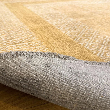 Alfa Rich 7x10 Amber Gold Washable Area Rugs for Living Room Bedroom Kitchen Dining Cotton Rug