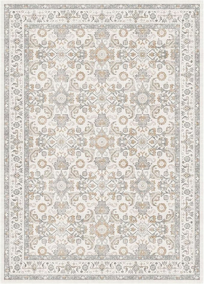 WITSHOCK Living Room Area Rugs 5x8: Soft Non-Slip Backing Washable Rugs Vintage Large Carpet for Bedroom Office Dining Room Kitchen Stain Resistant Home Decor Rug