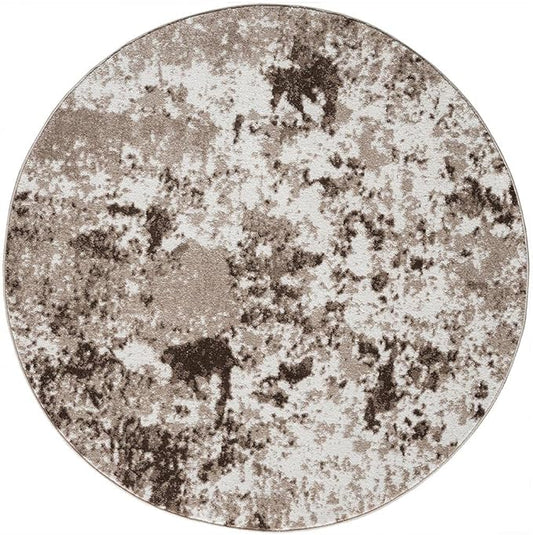 Keen Home Design Area Rugs - 5ft Round Non-Shedding, Abstract Rugs for Kitchen, Living Room, Bedroom, Dining Room, Entryway - Size: 5'3" Round, Multi