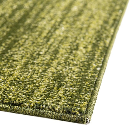 Rugs.com Angelica Collection Rug – 10 Ft Runner Light Green Medium Rug Perfect for Hallways, Entryways