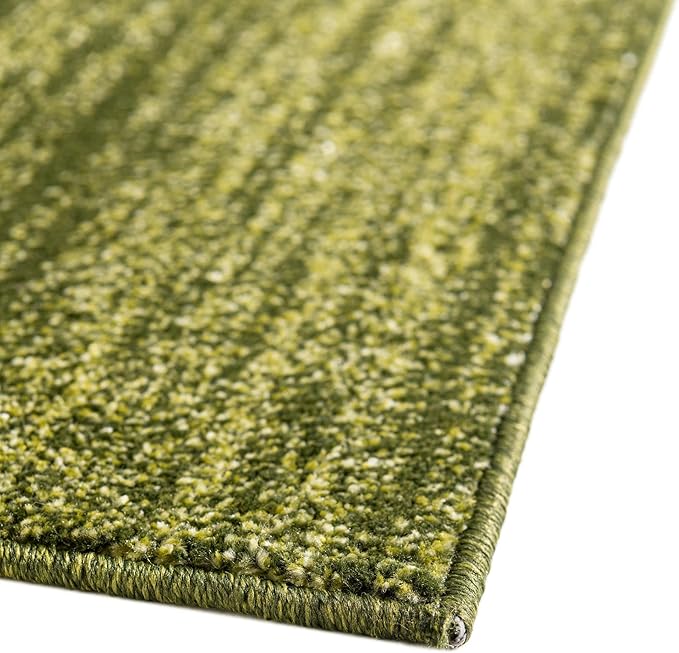 Rugs.com Angelica Collection Rug – 8 Ft Runner Light Green Medium Rug Perfect for Hallways, Entryways