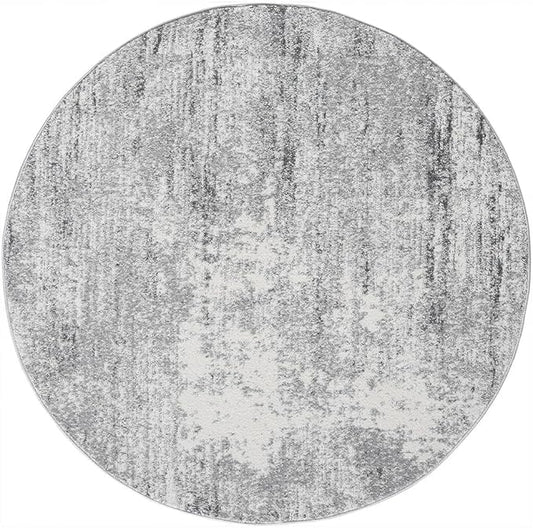 Keen Home Design Area Rugs - 10ft Round Non-Shedding, Abstract Rugs for Kitchen, Living Room, Bedroom, Dining Room, Entryway - Size: 10' Round, Abstract Cream/Grey