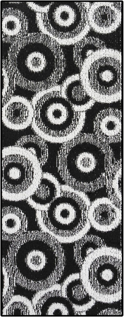 Custom Size Black Hallway Runner Rug | Cut to Length 2'3" x 7' (Runner) | Non-Slip & Machine Washable | REMNAZ