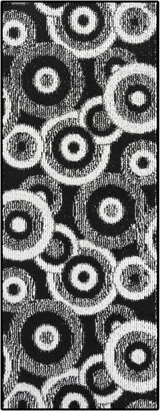 Custom Size Long Black Hallway Runner Rug | Cut to Length 2'3" x 14' (Runner) | Non-Slip & Machine Washable | REMNAZ