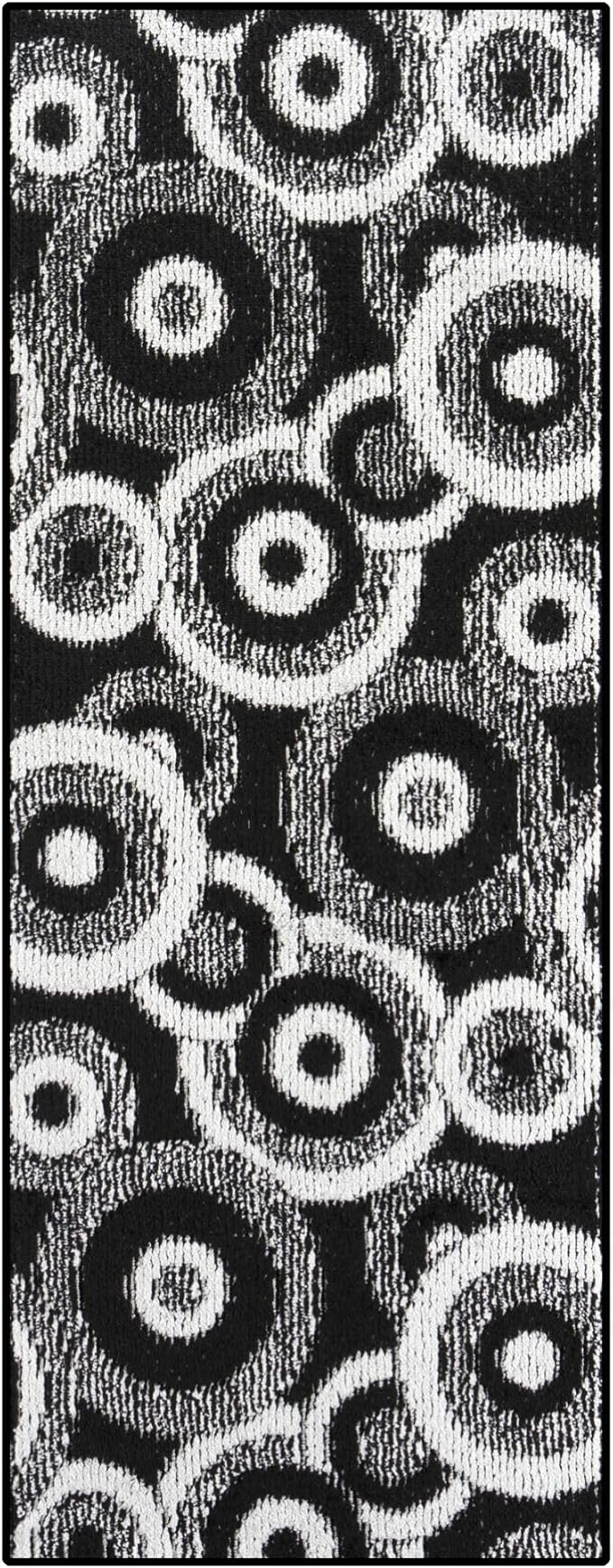 Custom Size Long Black Hallway Runner Rug | Cut to Length 2'3" x 16' (Runner) | Non-Slip & Machine Washable | REMNAZ