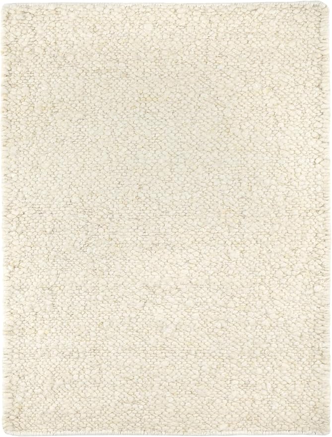 Dash & Albert Holmstead Ivory Handwoven Wool Rug, Runner-2.5 X 8 Feet, Ivory Solid Pattern - Premium Luxury Hotel Quality Soft Breathable Hypoallergenic Machine Washable Easy Care All Season
