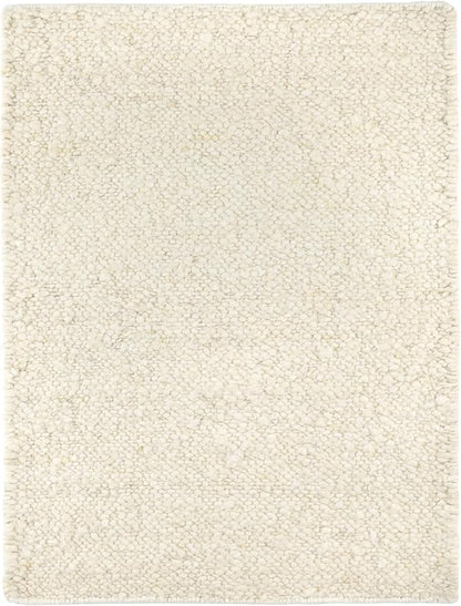 Dash & Albert Holmstead Ivory Handwoven Wool Rug, Runner-2.5 X 8 Feet, Ivory Solid Pattern - Premium Luxury Hotel Quality Soft Breathable Hypoallergenic Machine Washable Easy Care All Season