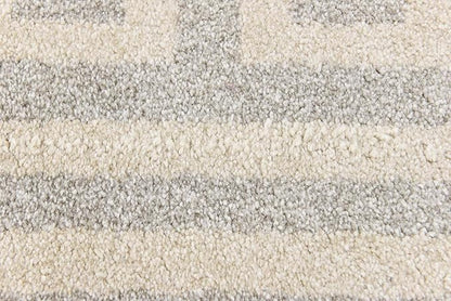 Unique Loom Athens Collection Classic Geometric Modern Border Design Area Rug (2' 7 x 10' 0 Runner, Gray/ Beige)