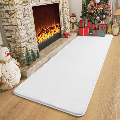 Amearea Modern Soft Hallway Runner Rug, 2x8 Feet Area Rug Runners for Hallways, Washable Runner Rugs, Non Slip Memory Foam Rug White Runner Rugs Carpet for Entrance Kitchen Kids Room Decor